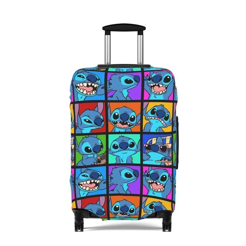 Playful Pattern Luggage Cover, Stitch Suitcase Protector