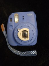 Fujifilm Instax Mini 9 Instant Film Camera Cobalt Blue w/ Strap Tested, Works