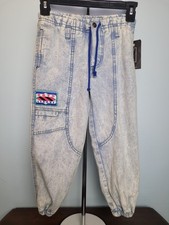Vintage 80s Kid's Pants, Brand Boys League Acid Wash Blue Jeans Sz 4t