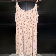 GAP Women’s Sz Large Pink Print Camisole Dress Rayon Adjustable Straps NWT