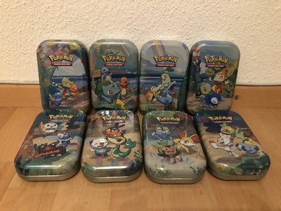 8x leere Pokemon Celebrations Mini Tin - jedes Artwork 1 mal