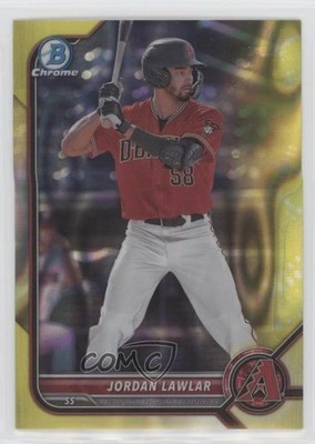2022 Bowman Draft Chrome Yellow Lava Refractor 58/75 Jordan Lawlar #BDC-78 1u6