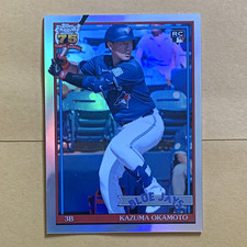 Topps Topps Chrome 2026 Kazuma Okamoto Toronto Blue Jays Rookie Card #91CB-24. rookie card picture
