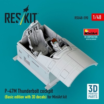 ResKit RSU48-0590 - 1:48 P-47M Thunderbolt cockpit (Basic edition with 3D decals