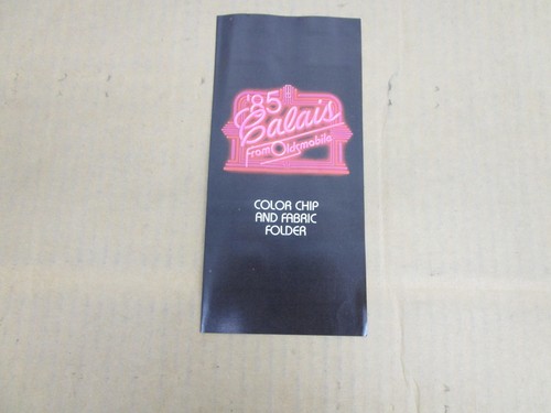 1985 Oldsmobile Calais Factory color paint chip exterior brochure