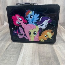 2013 My Little Pony Tin Collectible Lunch Box Friendship is Magic Rainbow 8x6