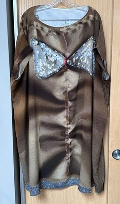 ANTONI&ALISON Brown with a Bow Silk Summer Dress Oversized Size 12 LOOK!!!!