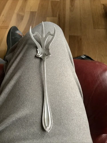 “Cordova” Lg. Fancy Serving Fork by Towle Sterling 8”,  38  grams