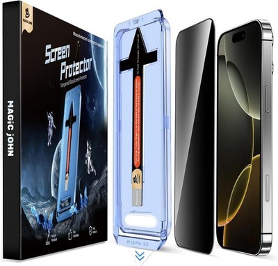 MAGIC JOHN 2 Stück für iPhone 16 Pro(6,3 Zoll) Sichtschutz Glas, A