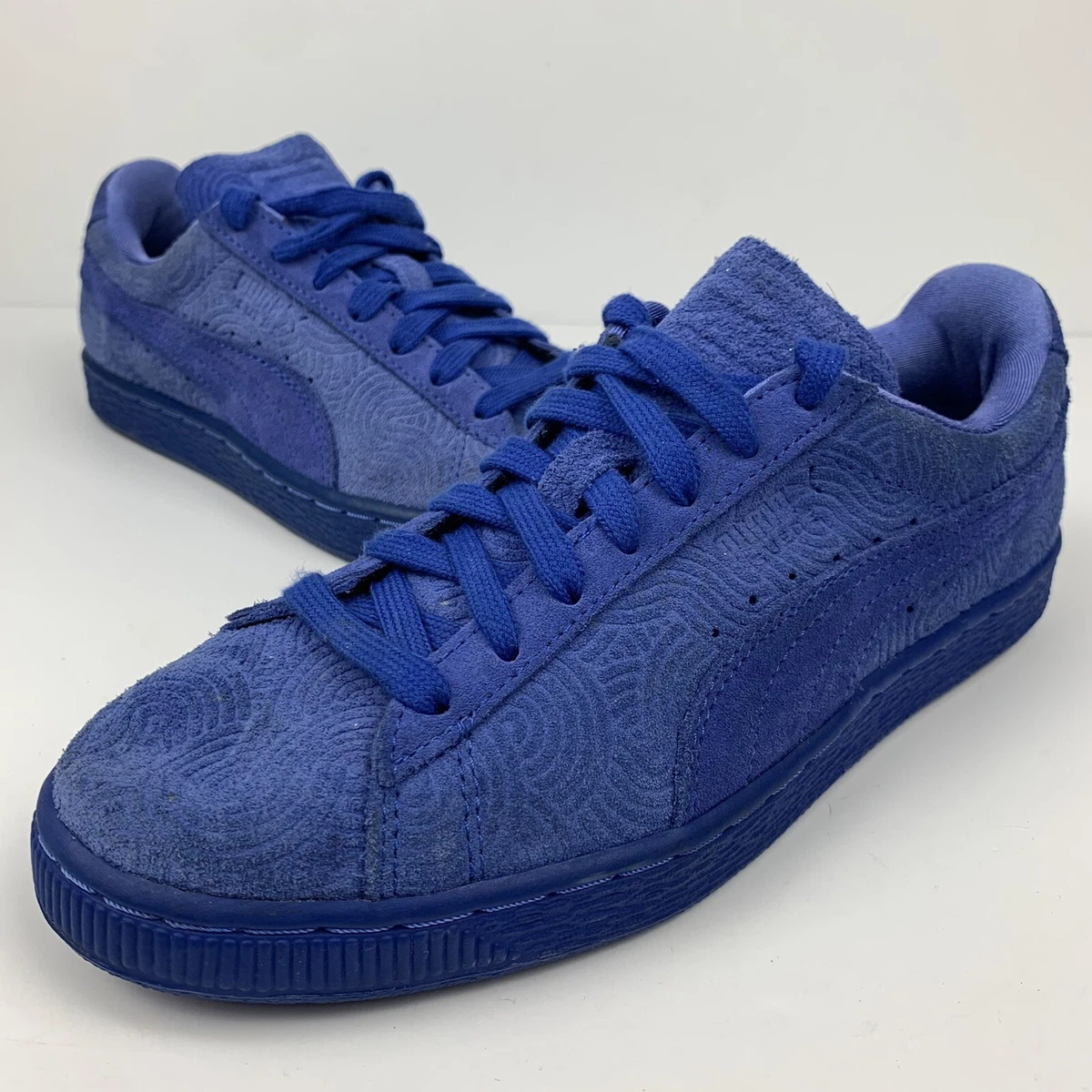 Puma Classic Suede Sneakers Shoes 360584 03 Leather Dazzling Blue Sz 7.5