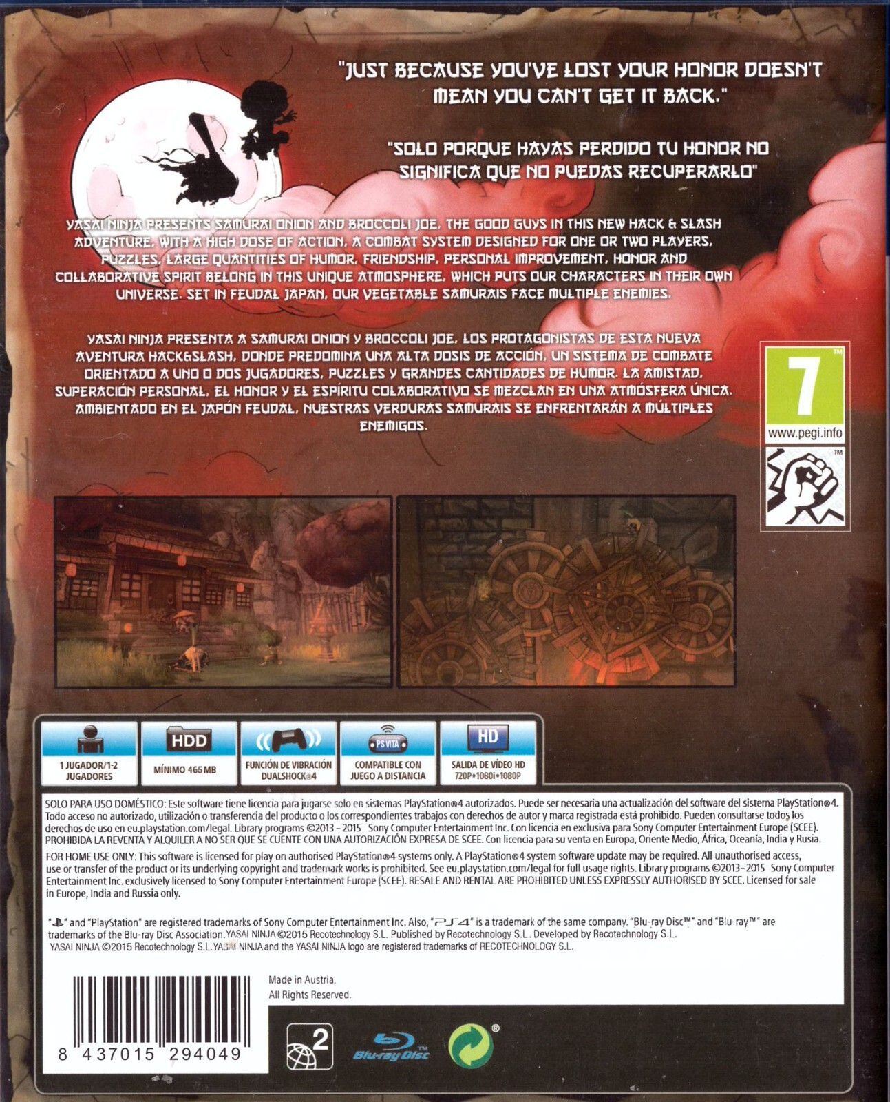 Yasai Ninja Sony PlayStation 4 PS4 Action Adventure Game eBay