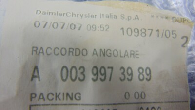 Joint M16X6MMXM12X1.5 Line Air Compressed Brakes A0039973989  