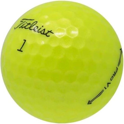 Titleist Pro V1 Yellow Used Golf Balls in Good Condition, 2021 Year Model - Picture 1 of 8