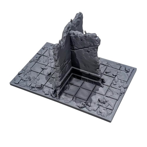 6x4 Gothic Ruins (Open Windows) - 28mm 3D Printed Terrain Tabletop Wargaming - Picture 8 of 8