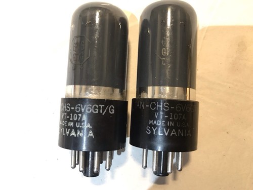 2 XSylvania JAN-CHS-6V6GT/G - VT-107-A Valve Tube USA Tested (K925) - Picture 2 of 4