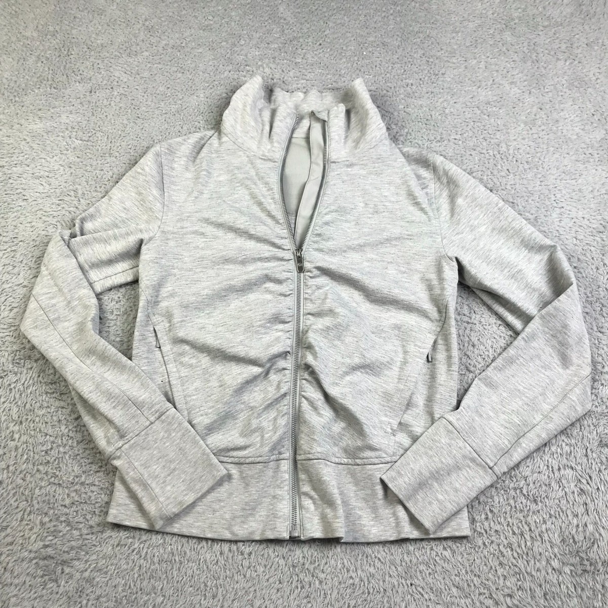 Lululemon Gather Up Jacket Womens 8 Heather Gray Full Zip