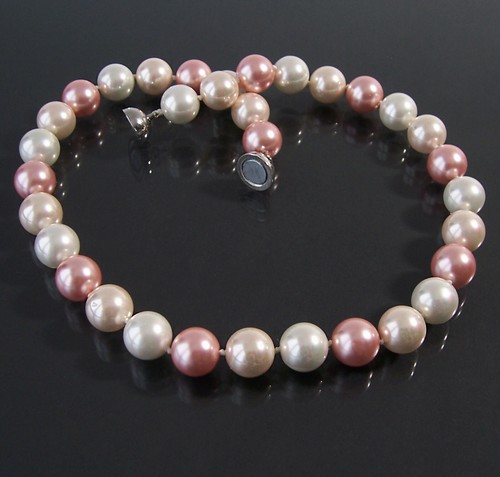 Perlenkette Perlen Armband Ohrringe Muschelkernperlen Schmuck Set Hochzeit VS7# - Bild 40 von 99
