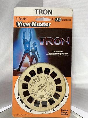 TRON Movie Jeff Bridges 1982 Walt Disney Productions 3D View-Master 3 Reel Set