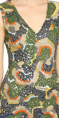 Alice + Olivia Alaina Embellished Dress Green Size  6 NWT $798