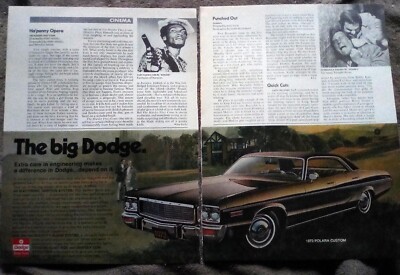 1973 Dodge Polara: The Big Dodge Print Ad 2 Page | eBay