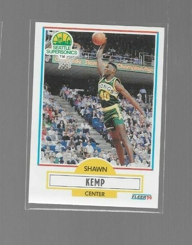 1990-91 Fleer Basketball Card #178 SHAWN KEMP Sonics (Item 4