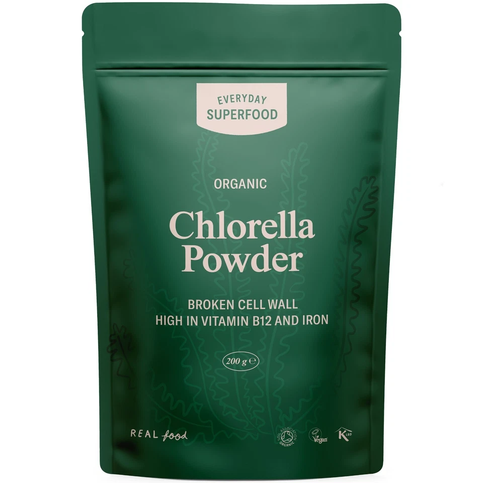 EVERYDAY SUPERFOOD Organic Chlorella Powder Premium Milled Broken Cell Wall Chlorella Powder