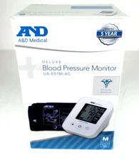 A&D Medical Blood Pressure Monitor Upper Arm UA-651M-AC Medium 9.0"-14.6"