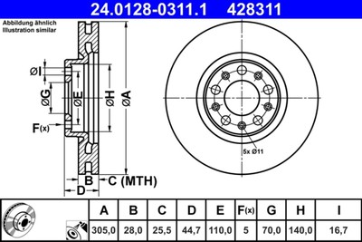BREMSSCHEIBE ALFA P. GIULIA 2.0/2.2 D 16-