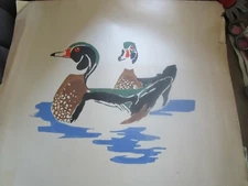 Original Silkscreen By Peg DeChene Humphreys, Wood Ducks 28.5"x 22.5"