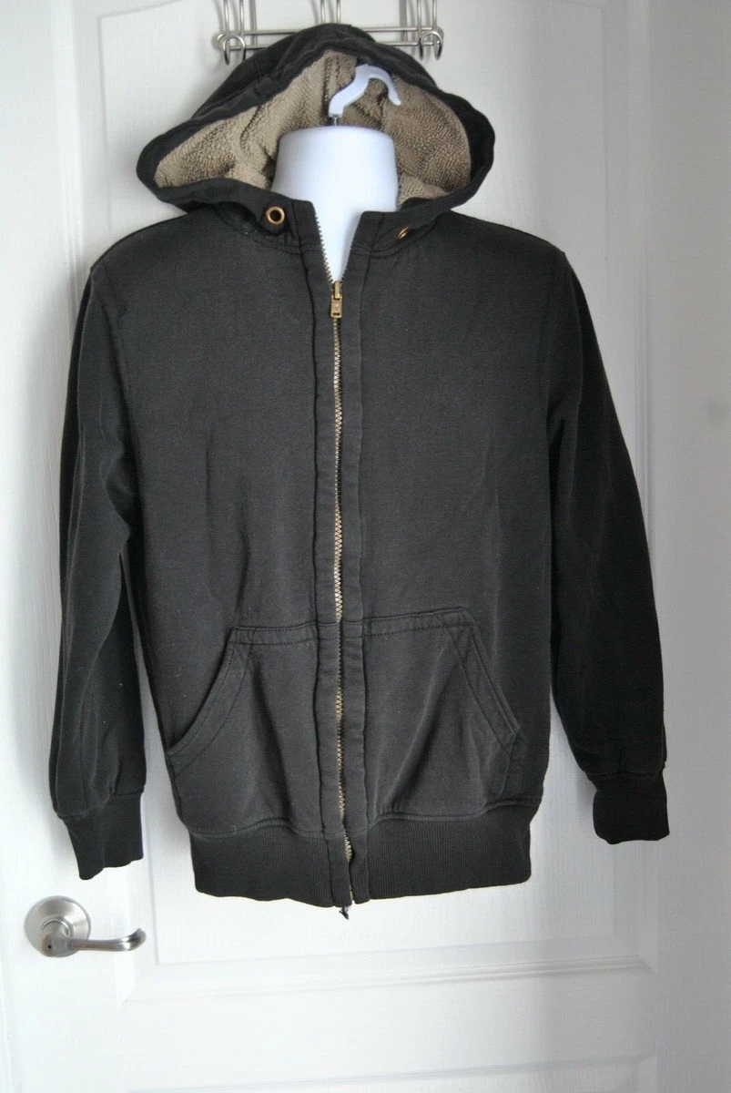 Men's/Youth Hoodie Jacket by Faded Glory size Small (34/36) Black in Color