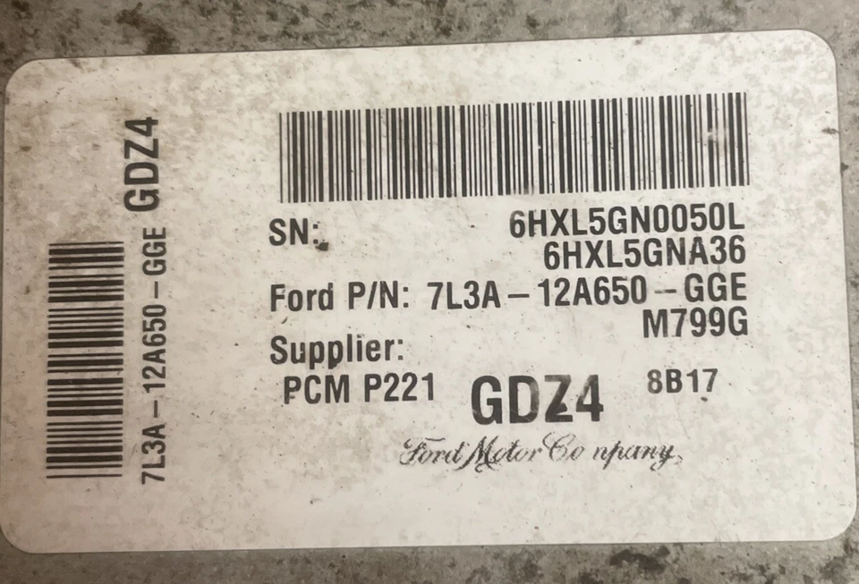 07-08 Lincoln Mark LT Ford F150 5.4L ECU ECM 7L3A-12A650-GGE Warranty Crack - Image 2 of 3