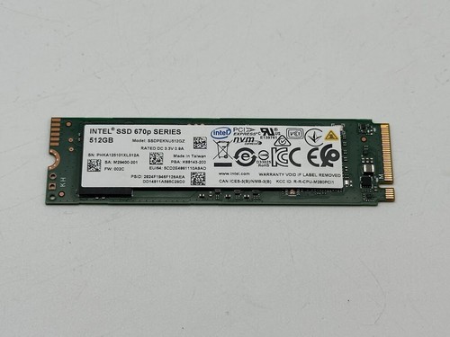 Intel 670p 512GB M.2 NVMe Internal SSD (SSDPEKNU512GZX1) READ/FOR PARTS