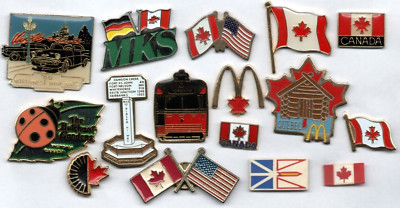  Pin-Lot 16 Kanada Pins Butchant Gardens Victoria Toronto MKS  USA Maple Leaf 