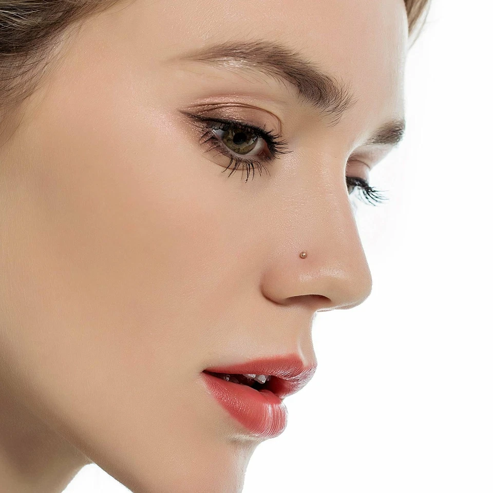 38Pcs из нержавеющей стали L кости винт в форме носа запонки нос кольца CZ обруч Tragus - Изображение 4 из 4