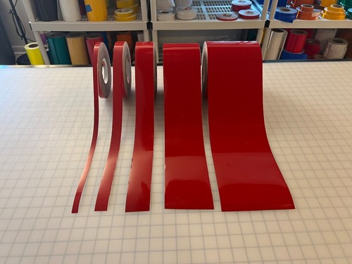 Nastro rosso riflettente Oralite 5700 tipo 1 grado ingegnere 0,5" 1" 2" 4" 6" Orafol - Foto 3 di 10