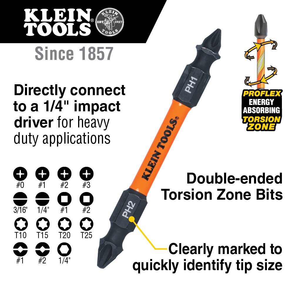 Klein Tools 32315HD 15-in-1 Ratchet Impact-Rated Multi-Bit Torsion