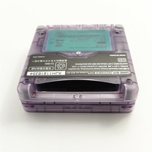 Clear Purple Game Boy Advance SP Console AGS 001 Front light LCD GBA SP Console - Picture 7 of 8