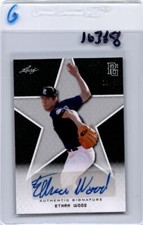 ETHAN WOOD 2020 LEAF PERFECT GAME NATIONAL SHOWCASE BLACK AUTO /50 *10368