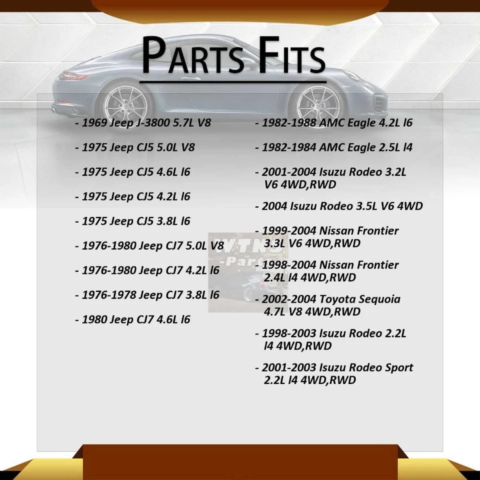 U-образные соединения GMB передний задний вал все соединения 4x для 2004 Isuzu Rodeo 3,5 л полный привод - Изображение 3 из 4