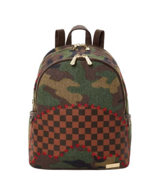 希少！品薄！Sprayground 迷彩柄リュック 新品タグ付き Sprayground - Small Shark Shape Camo Check Ltd Edition Backpack