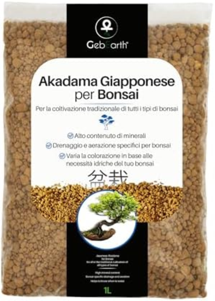 Akadama Giapponese Professionale per Bonsai 2-5mm da 1Lã€Equilibrio Perfetto di