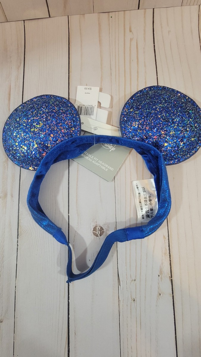 Disney Parks Blue Sparkle Wishes Minnie Ears Adjustable Headband set of 4 Disney Blue Sparkle Wishes Minnie Ears Adjustable Headband  main image 2