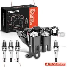 A-Premium 1pc Ignition Coil & 4 IRIDIUM Spark Plug Kits for Hyundai Elantra Kia