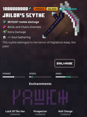 Minecraft Dungeons -Jailor's Scythe Unique Gilded (Xbox)(PS4)(Switch)(PC)