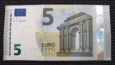 Billete Unión Europea 5 euros 2019 MA Portugal Lagarde UNC