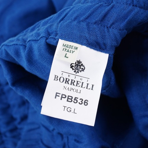 Luigi Borrelli Blue Casual Linen Shorts with Drawstring Waist L (34-36) NWT - Picture 7 of 7