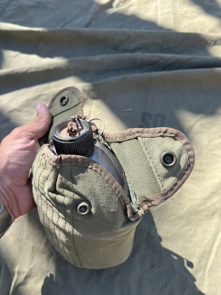 U.S. WW2 Canteen, Dark OD Canteen Cover Dated 1943 & Canteen Cup eBay