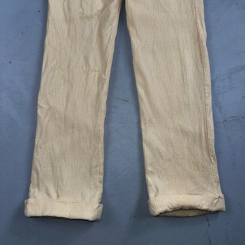 1930s 1940s Pants Mens 27 Yellow Corduroy Chino Straight Pockets Palm Beach Suit - Picture 3 of 16
