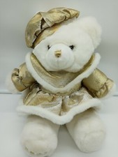 Dan Dee Christmas Bear Plush Gold Ivory 2003 Keepsake Limited Edition Holiday
