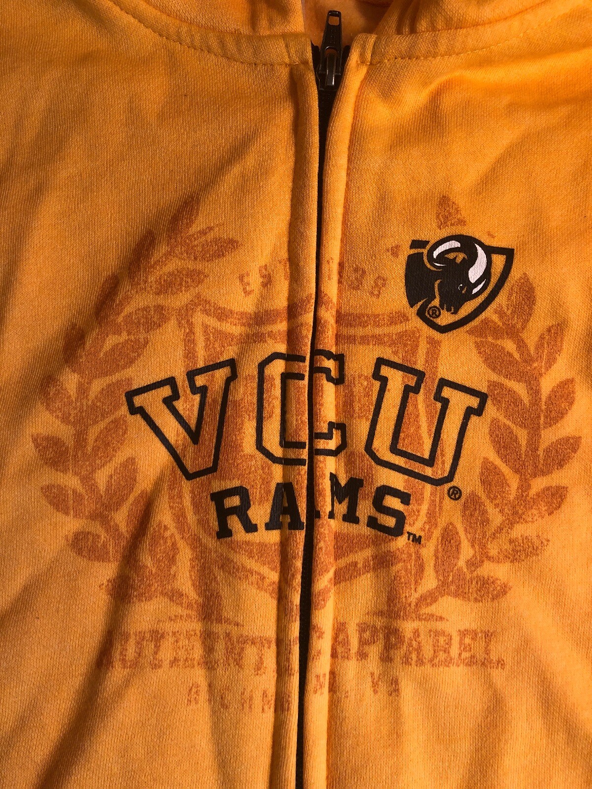 Yellow VCU Rams Girls' Long Sleeve Full Zip Hoodie Size XS (4/5) eBay